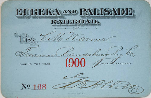 EUREKA & PALISADE RAILROAD PASS