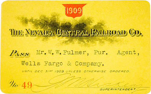 NEVADA CENTRAL RAILROAD CO PASS