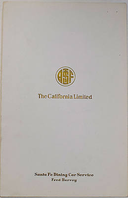 AT&SF THE CALIFORNIA LIMITED MENU