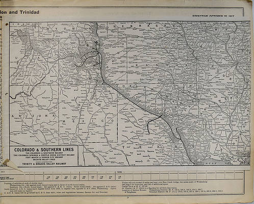 COLORADO & SOUTHERN RAILWAY CO TIME TABLE