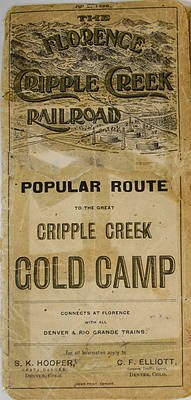 FLORENCE & CRIPPLE CREEK RAILROAD TIME TABLE