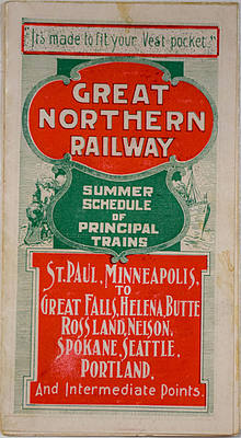 GREAT NORTHERN RAILWAY TIME TABLE