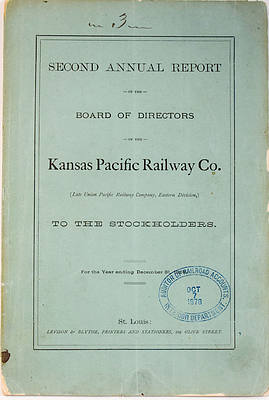 KANSAS PACIFIC RAILWAY CO ANNUAL REPORT