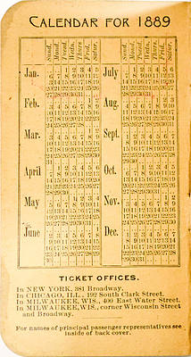 MILWAUKEE NORTHERN RAILROAD CALENDAR