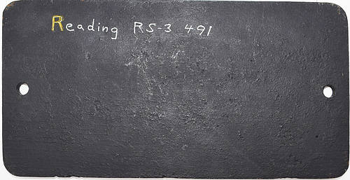 READING RR BUILDERS PLATE