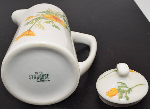 AT&SF CALIFORNIA POPPY CHOCOLATE POT