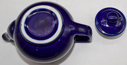CB&Q COBALT TEAPOT