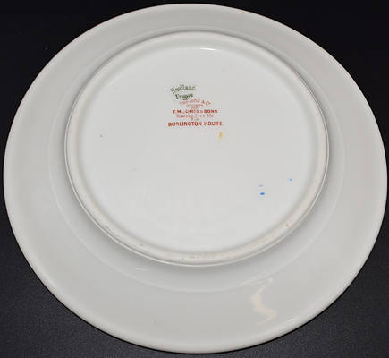 CB&Q VIOLETS & DAISES PLATE