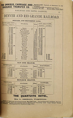 COLORADO OFFICIAL RAILWAY & HOTEL GAZETTE