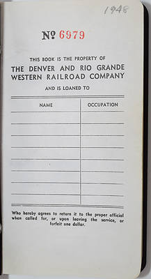 DENVER & RIO GRANDE WESTERN RULE BOOK