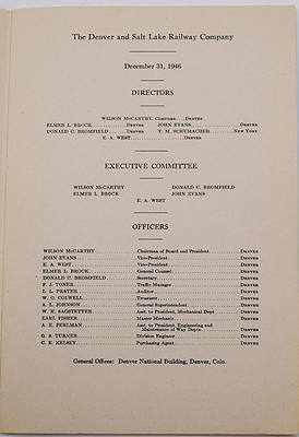 DENVER & SALT LAKE RY CO ANNUAL REPORT