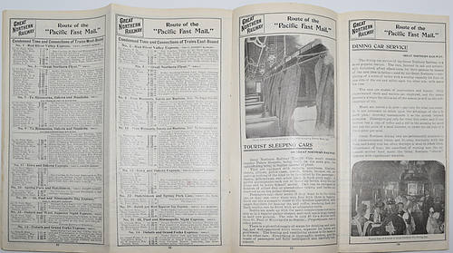 GREAT NORTHERN RY TIME TABLE