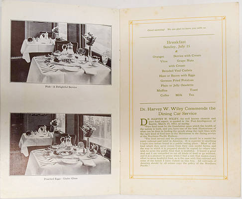 NORTHERN PACIFIC MENU