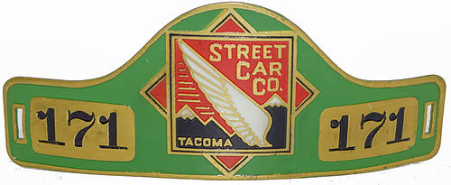 TACOMA STREET CAR CO 171 BADGE