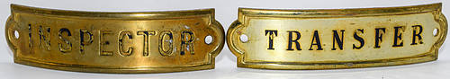 TRANSFER & INSPECTOR CAP BADGES