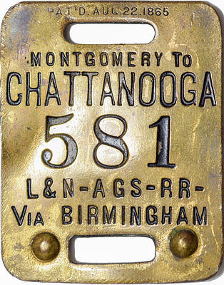 ALABAMA GREAT SOUTHERN BAGGAGE TAG