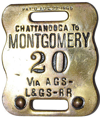 LOUISVILLE & GREAT SOUTHERN BAGGAGE TAG