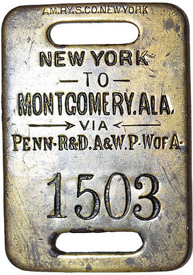 PENNSYLVANIA RR BAGGAGE TAG