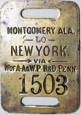 PENNSYLVANIA RR BAGGAGE TAG