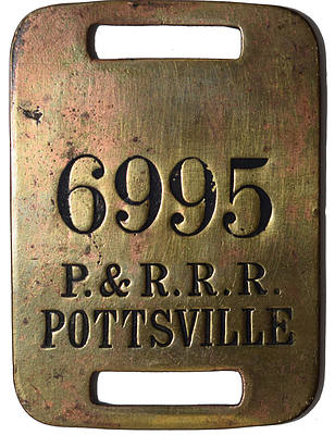 PHILADELPHIA & READING RR BAGGAGE TAG