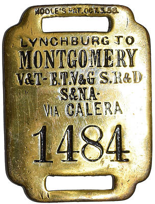 SOUTH & NORTH ALABAMA BAGGAGE TAG