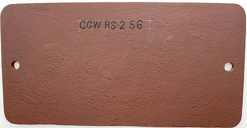 CHICAGO GREAT WESTERN BUILDERS PLATE