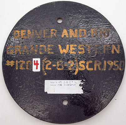DENVER & RIO GRANDE BUILDERS PLATE