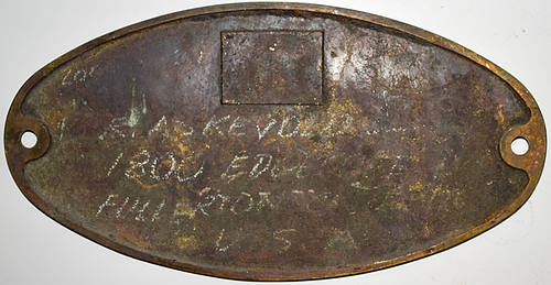 NEW SOUTH WHALES GOV'T RY BUILDERS PLATE