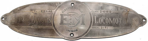 NEW YORK ONTARIO & WESTERN RR BUILDERS PLATE