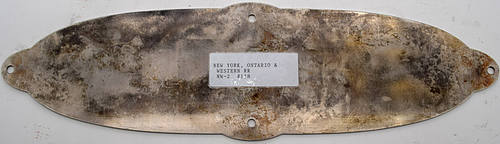 NEW YORK ONTARIO & WESTERN RR BUILDERS PLATE