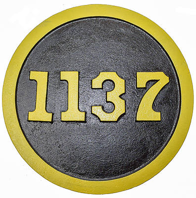 PENNSYLVANIA RR NUMBER PLATE