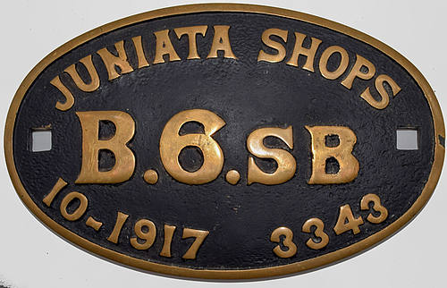 PENNSYLVANIA RR BUILDERS PLATE