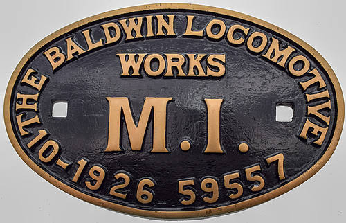 PENNSYLVANIA RR BUILDERS PLATE