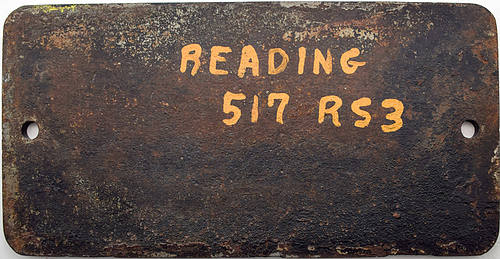 READING RR BUILDERS PLATE