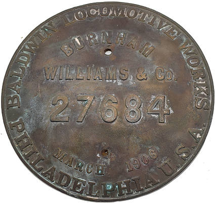 SOUTHERN PACIFIC BUILDERS PLATE