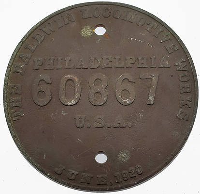 SOUTHERN PACIFIC BUILDERS PLATE