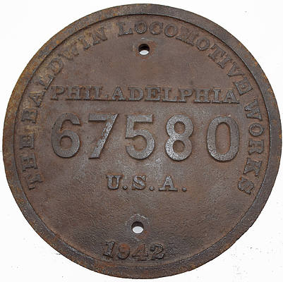 UNITED STATES GOV'T BUILDERS PLATE