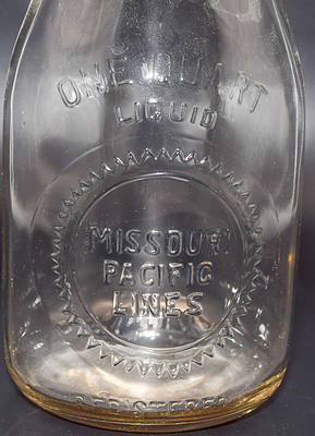 MISSOURI PACIFIC LINES MILK BOTTLE