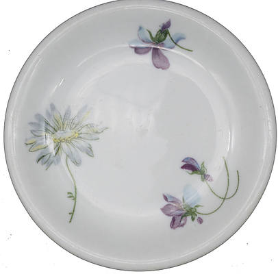 CB&Q VIOLETS & DAISIES BUTTER PAT