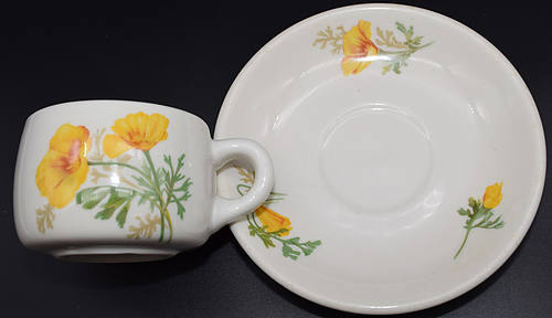 AT&SF CALIFORNIA POPPY CUP & SAUCER