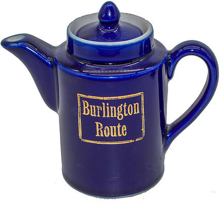 CB&Q COBALT BLUE COFFEE POT