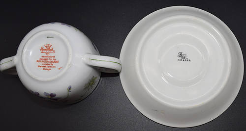 CB&Q VIOLETS & DAISIES CUP & SAUCER