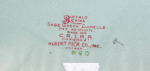 CRI&P SAGE GREEN PLATE
