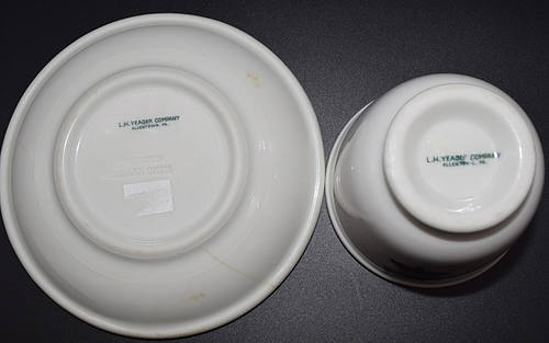 LV LIBERTY BELL EGG CUP & SAUCER