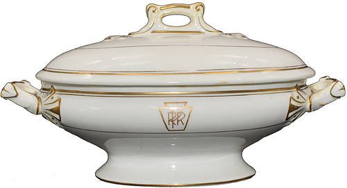 PRR GOLD KEYSTONE TUREEN