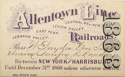 ALLENTOWN LINE RAILROADS PASS
