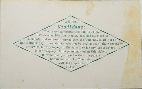 CAMDEN GLOUCESTER & MT EPHRAIM RAILWAY PASS