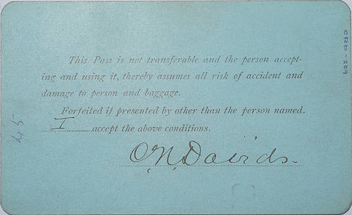 COLORADO MIDLAND RAILWAY PASS
