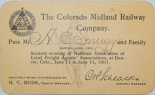 COLORADO MIDLAND RAILWAY COMPANY PASS