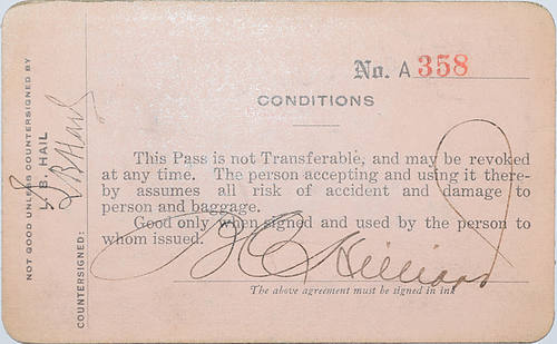 CRYSTAL RIVER RAILROAD CO PASS